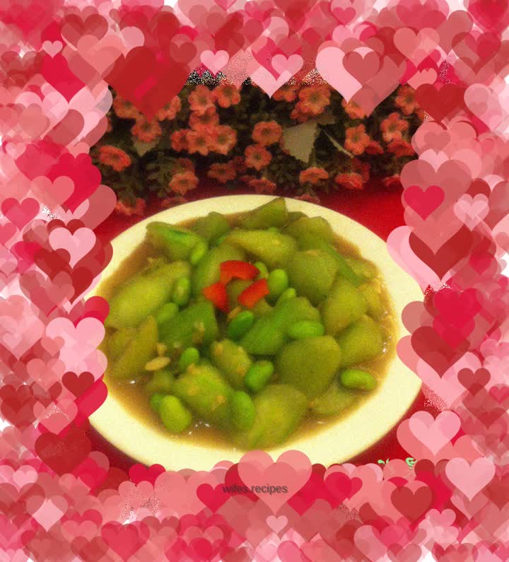 Roasted Luffa with Edamame