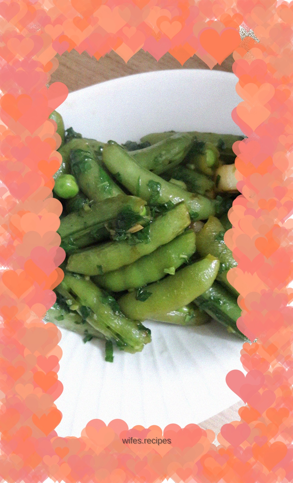 Stir-fried sweet beans with mint