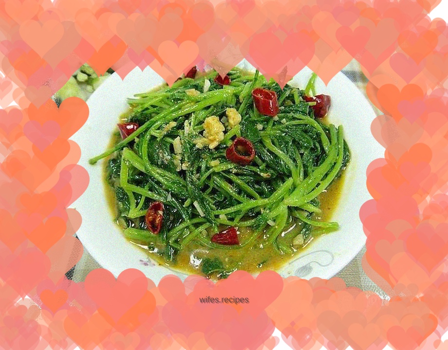 Stir-fried radish sprouts with fermented bean curd