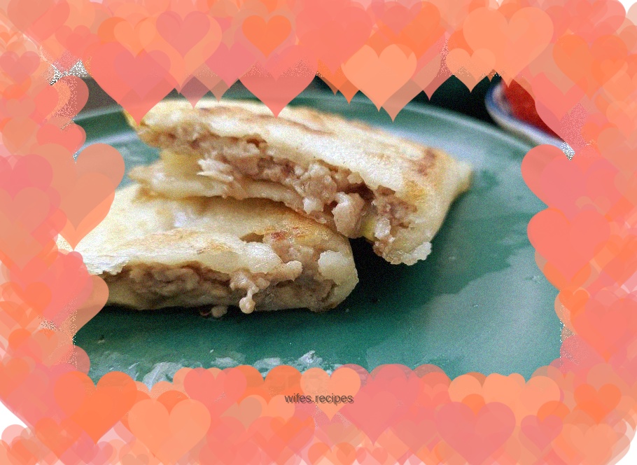 Pancake version of meat pie