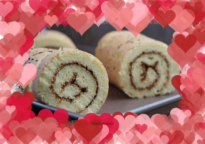 Coconut Sesame Cake Roll