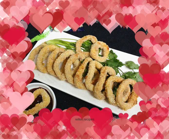 Five-spice grilled squid rings