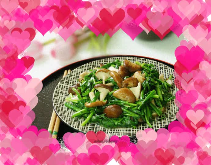 Fried Mushrooms with Leeks