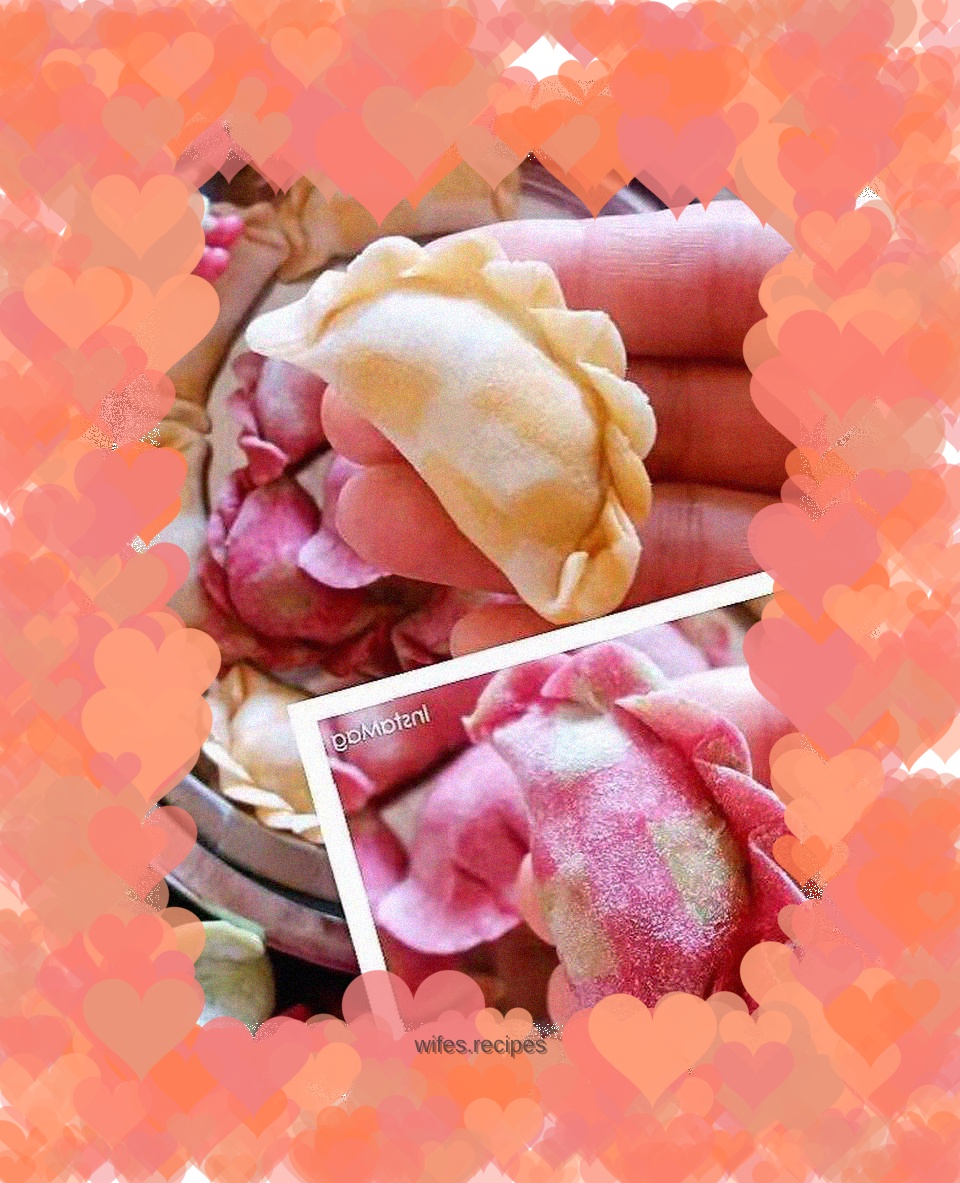 Colorful braided dumplings