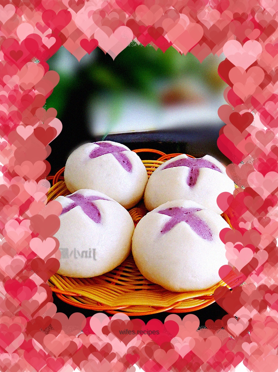 Purple sweet potato blossom steamed buns!