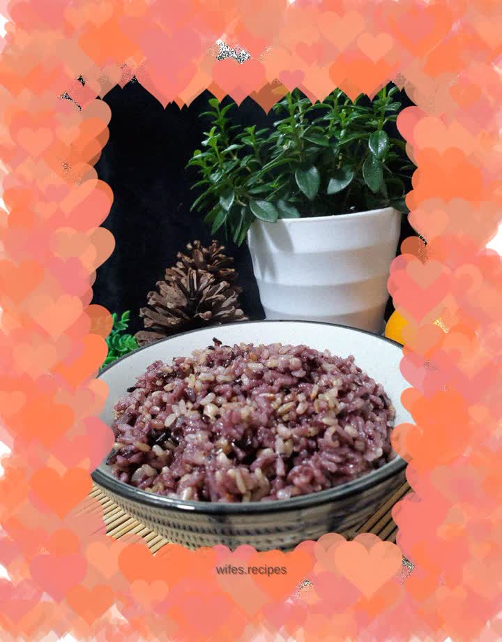 Three-color brown rice