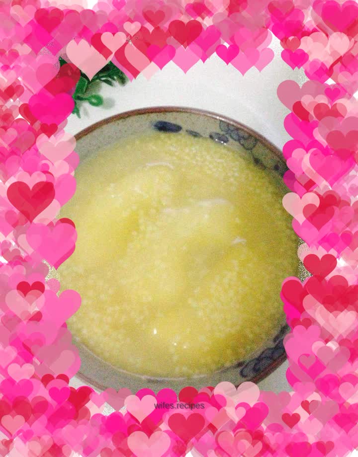 Apple millet porridge