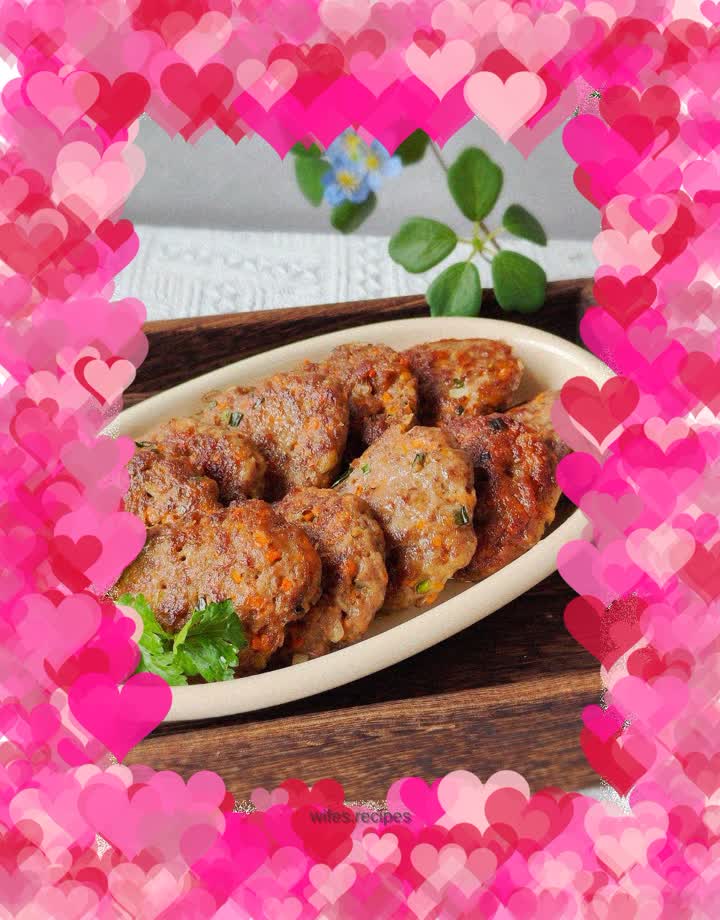 Pan-fried beef patties