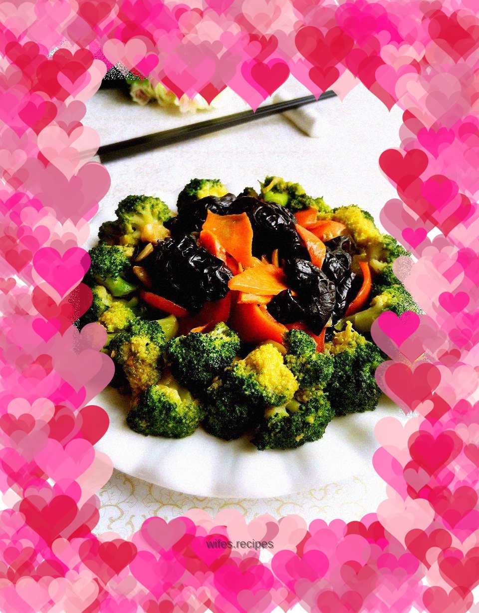Vegetarian stir-fried broccoli