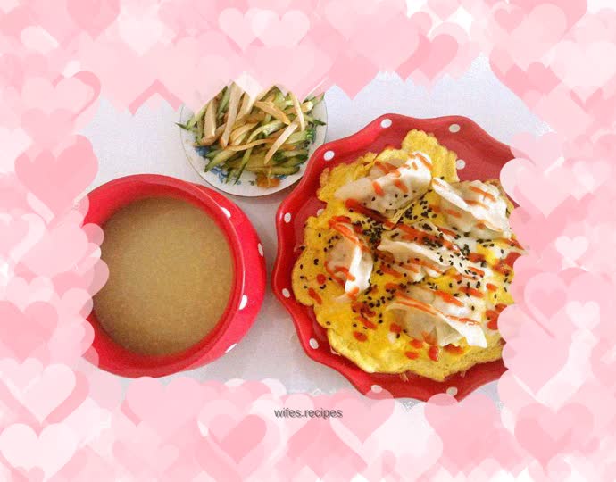 Omelette dumplings