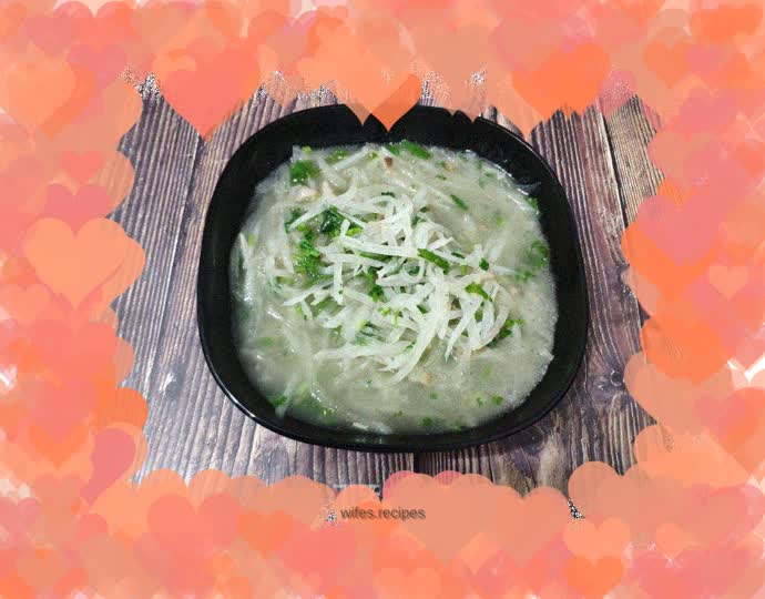 Radish shredded radish soup