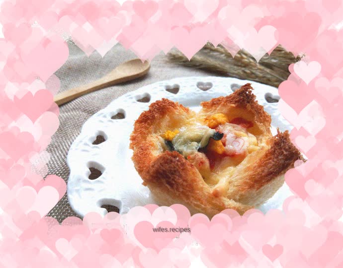 【Jasmin's Fun Baking】Shrimp and Fish Pan Noodles Toast Cup