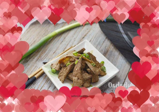 Pork liver with sesame oil