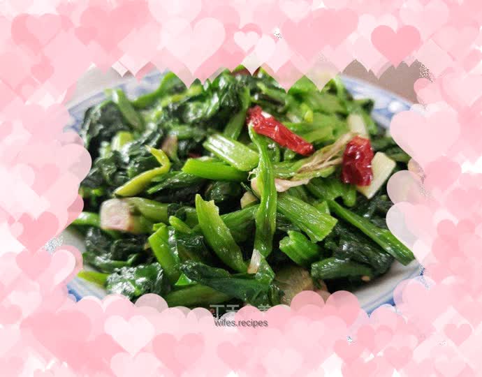 Stir-fried spinach