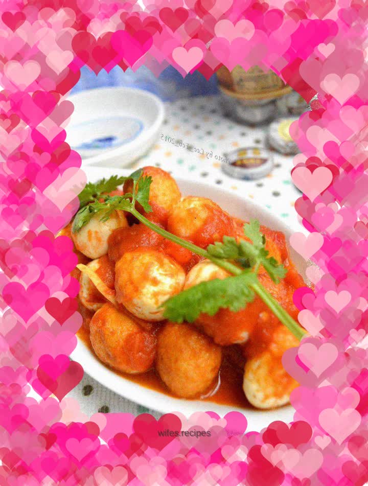 Tomato quail eggs