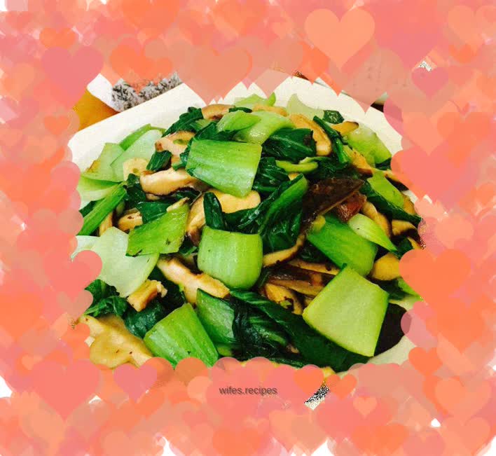 Stir-fried Shanghai Qing with mushrooms