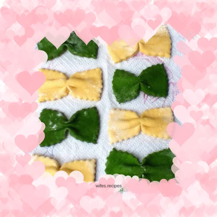 Spinach and Pumpkin Butterfly Noodles