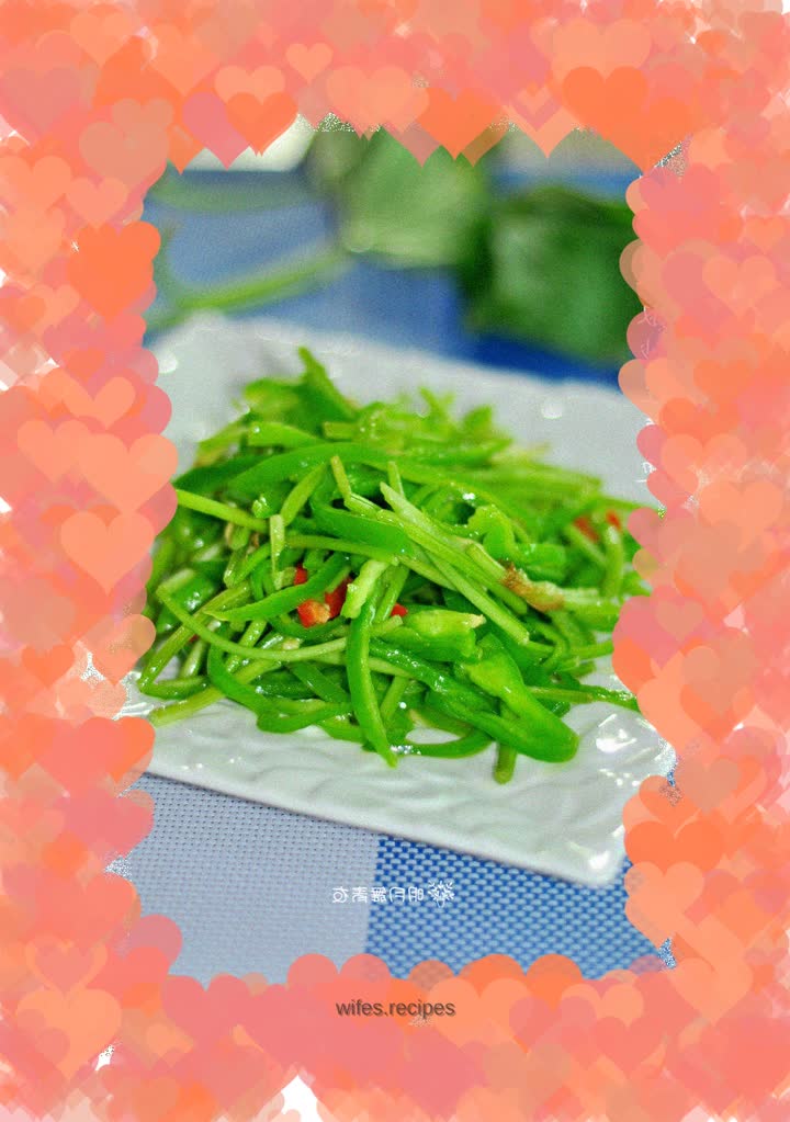 Stir-fried sweet potato stems with chili pepper