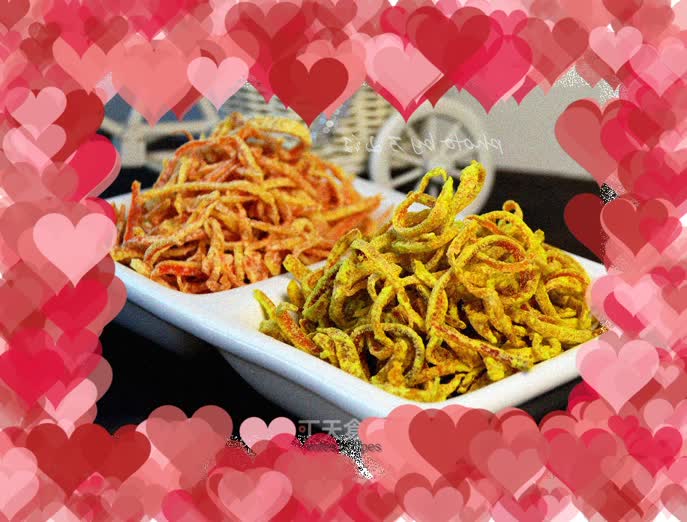 Homemade blue and red silk