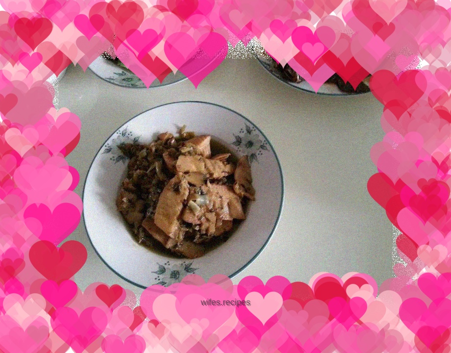 Winter vegetables and singed bamboo shoots