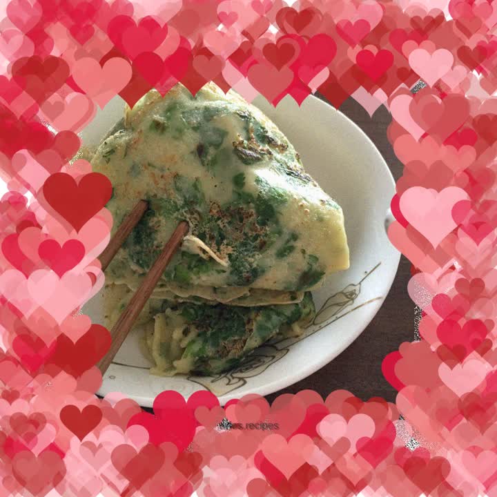 Celery Leaf Egg Pancakes