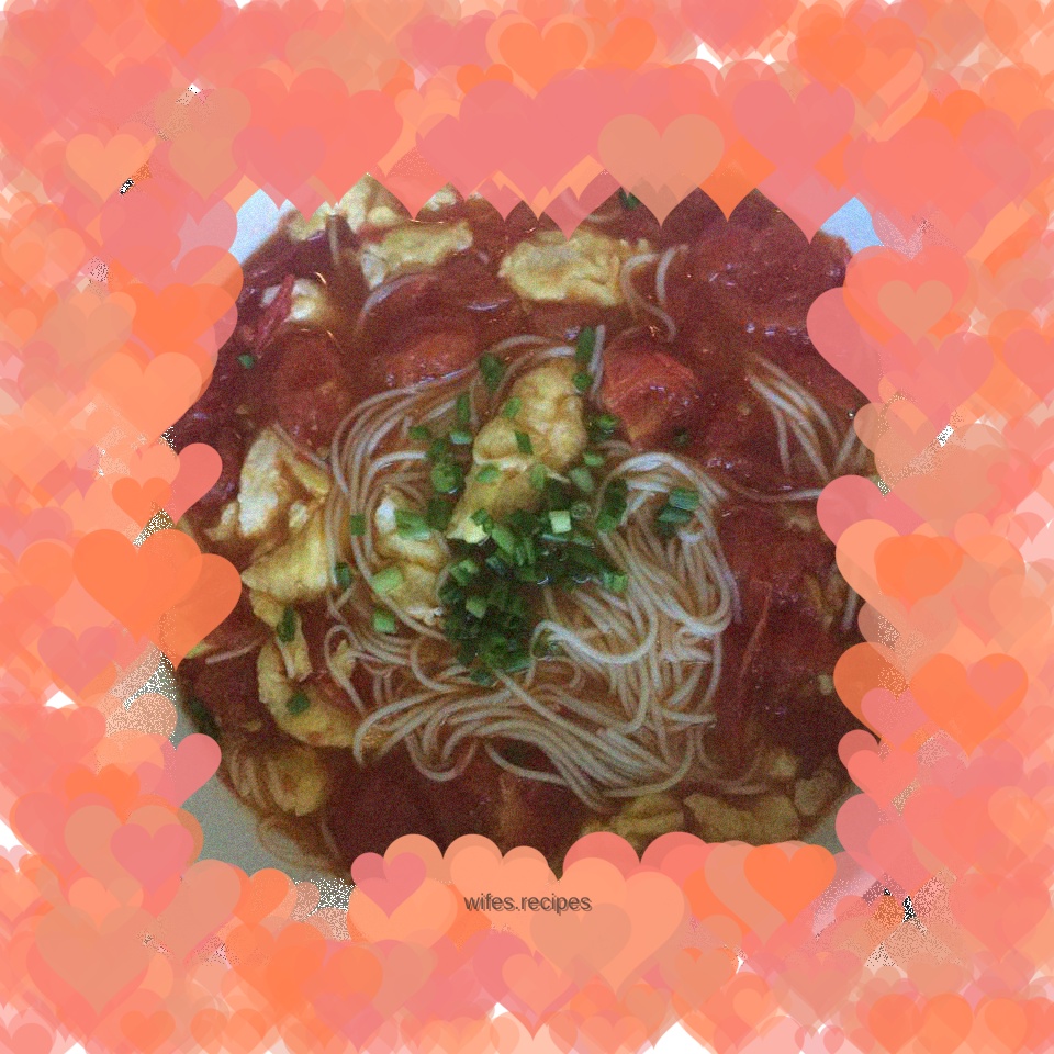 Tomato and egg braised noodles