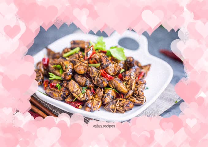 Stir-fried golden cicada seeds