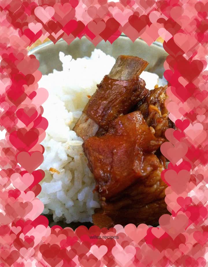 Lamb chops stewed with carrots