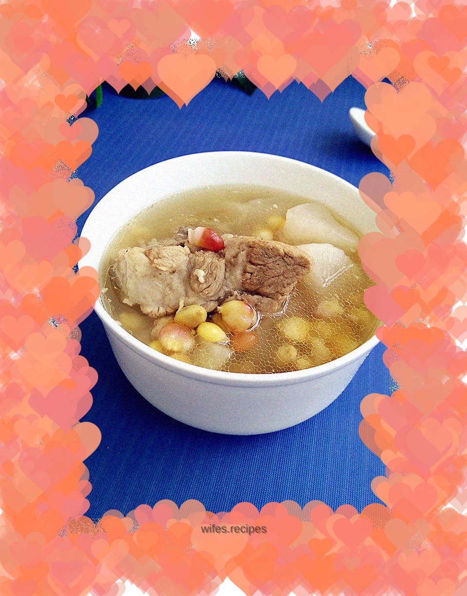 Radish pork ribs soup