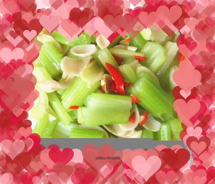 Vegetarian Stir-fried Celery and Lily
