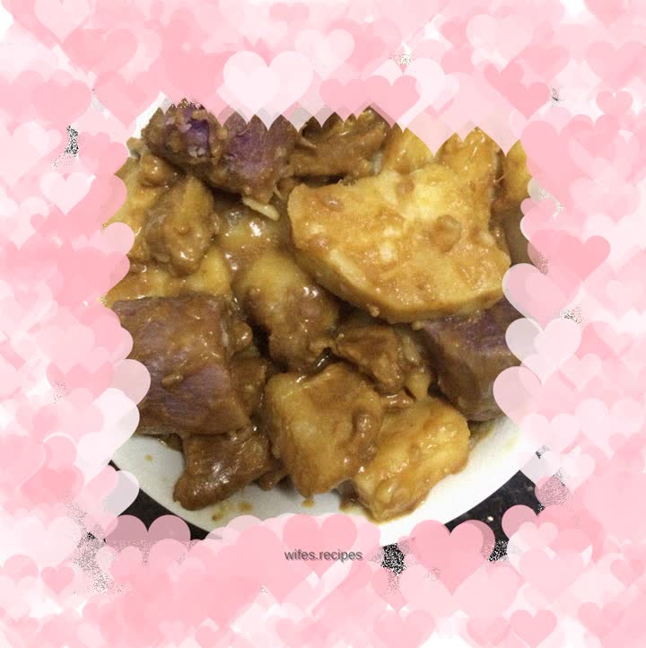 Purple and White Huaishan Braised Pork