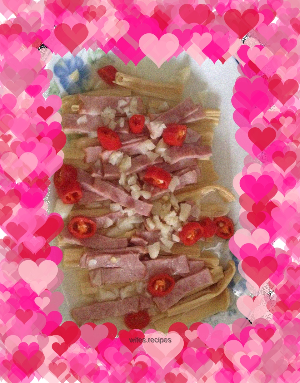 Steamed Garlic Bean Curd Bacon