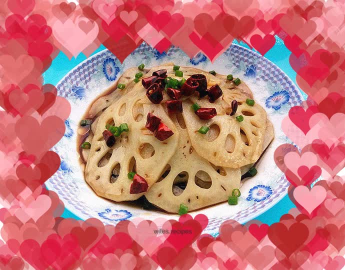 Crispy lotus root slices with old vinegar