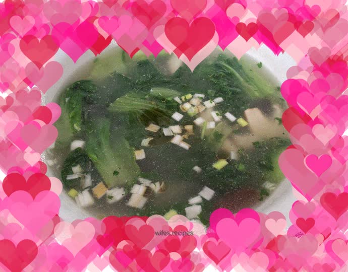 Yam, Mushroom and Green Vegetable Soup