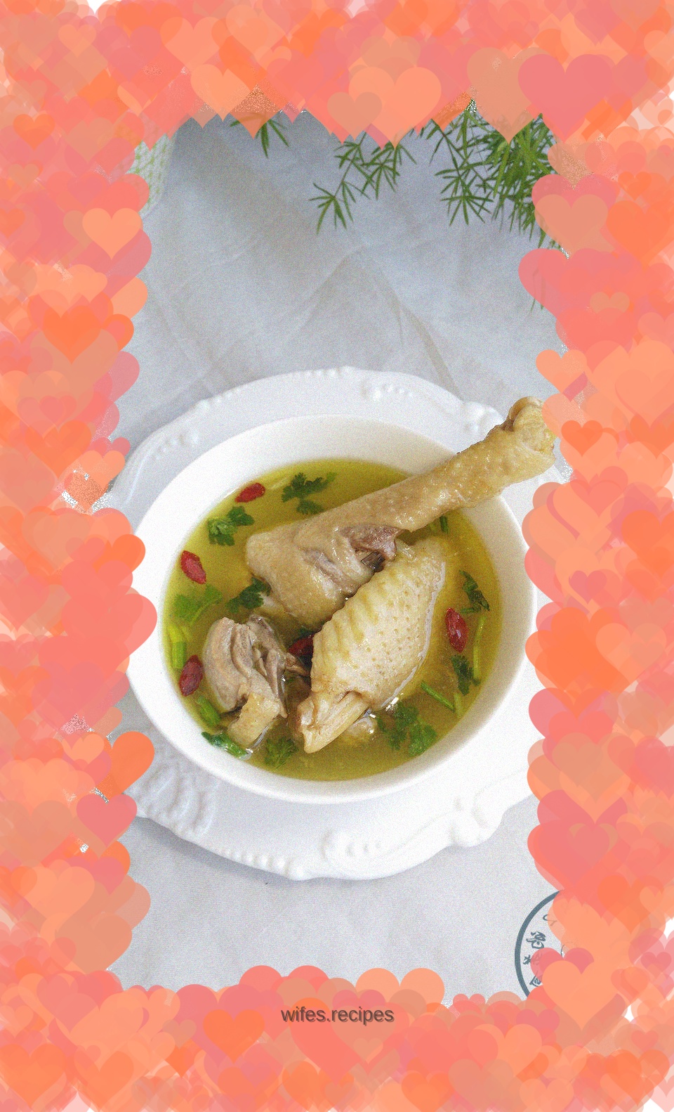 Stewed local chicken soup