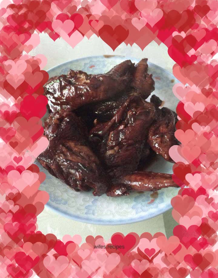 Red wine braised chicken wings