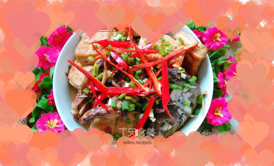 Grass carp braised tofu