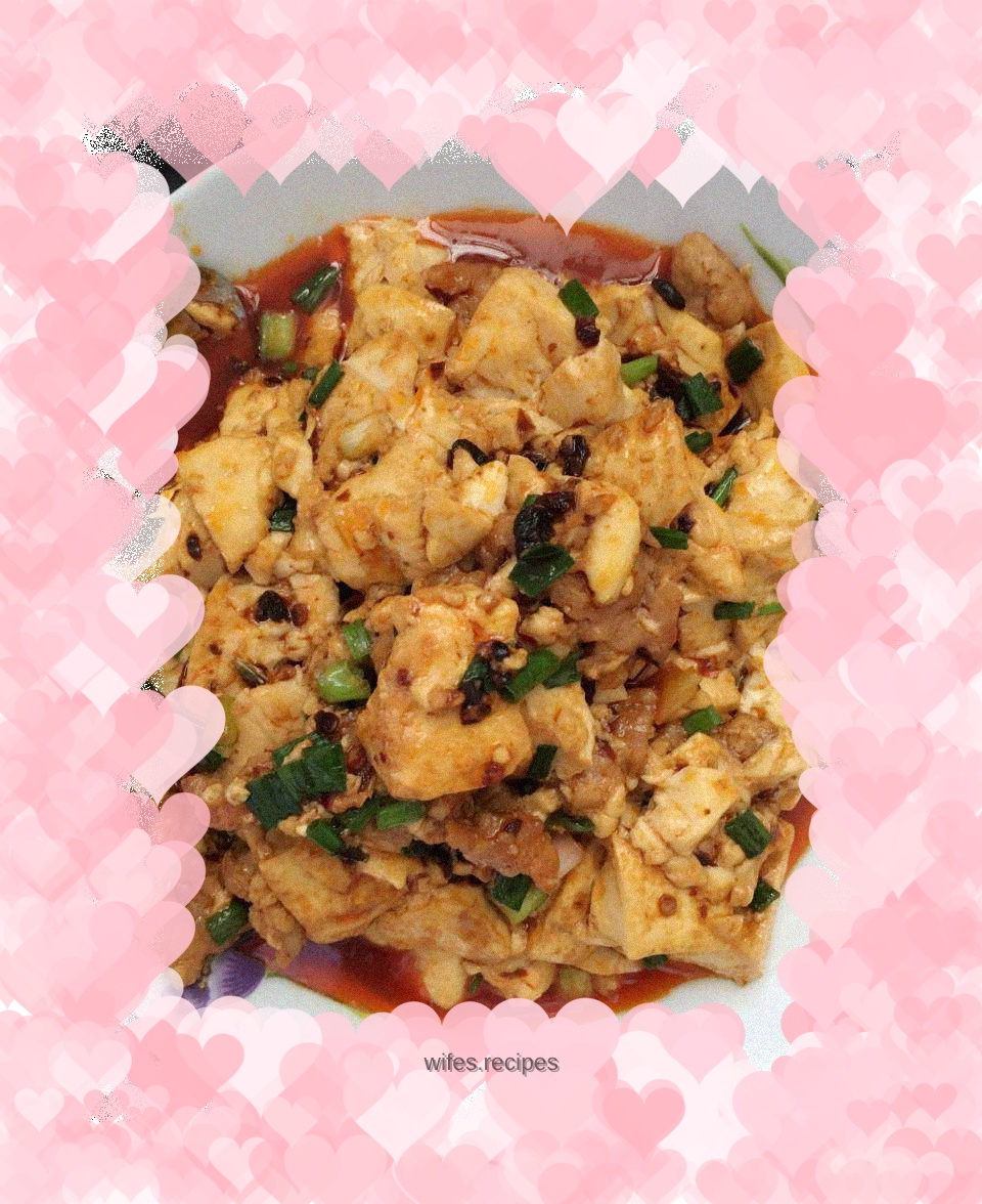 Cantonese style mapo tofu