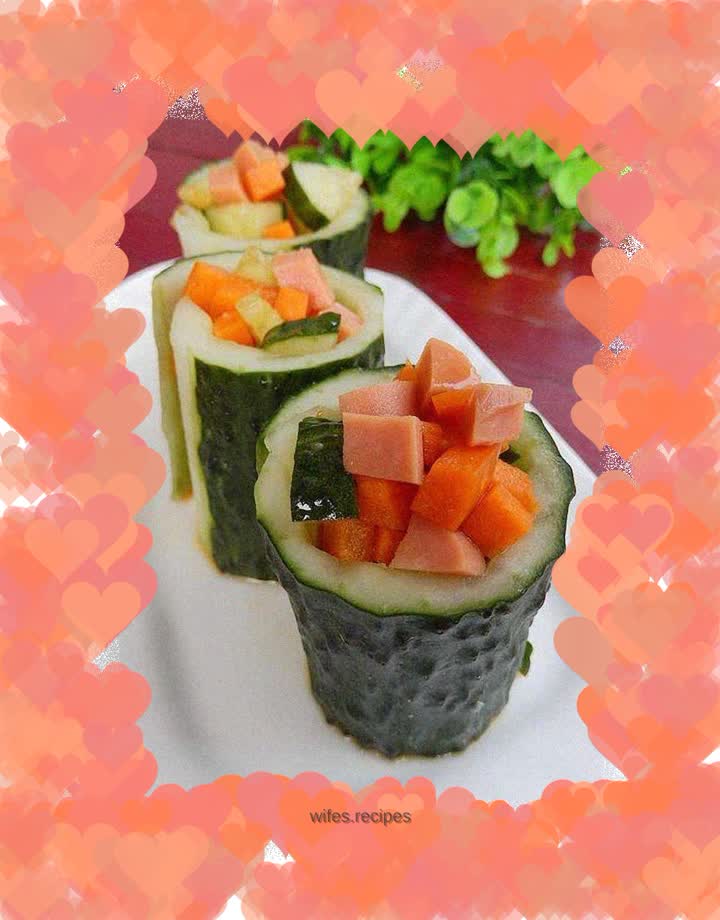 Colorful cucumber tube