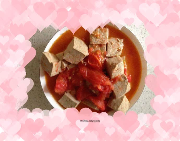 Side dish for weight loss---Tofu roasted with tomatoes