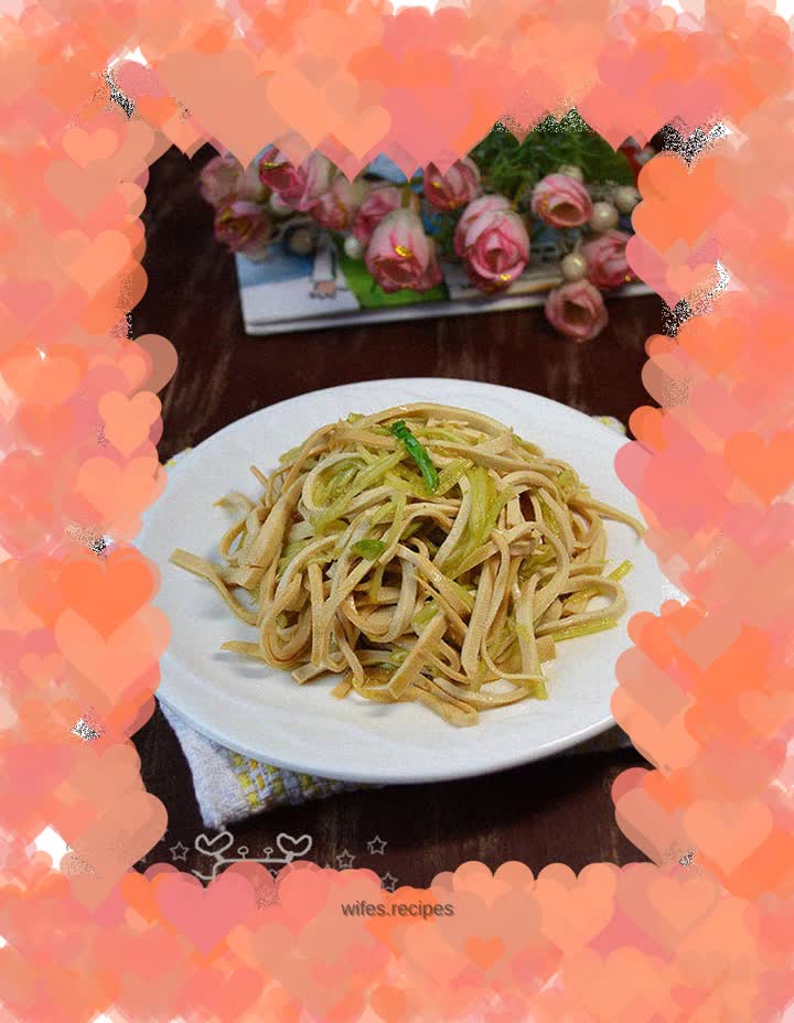 Warm shredded cucumber and tofu