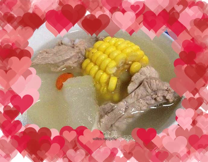 Winter Melon, Corn and Pork Ribs Soup