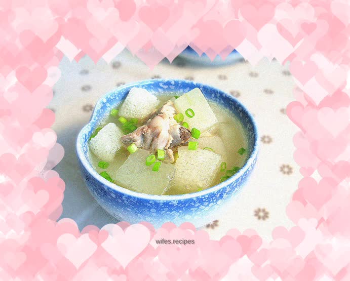 Bamboo fungus, winter melon and pork ribs soup