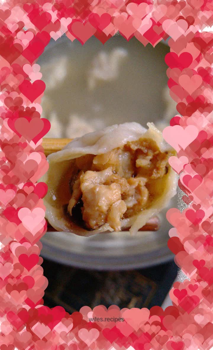 Mushroom and pork dumplings