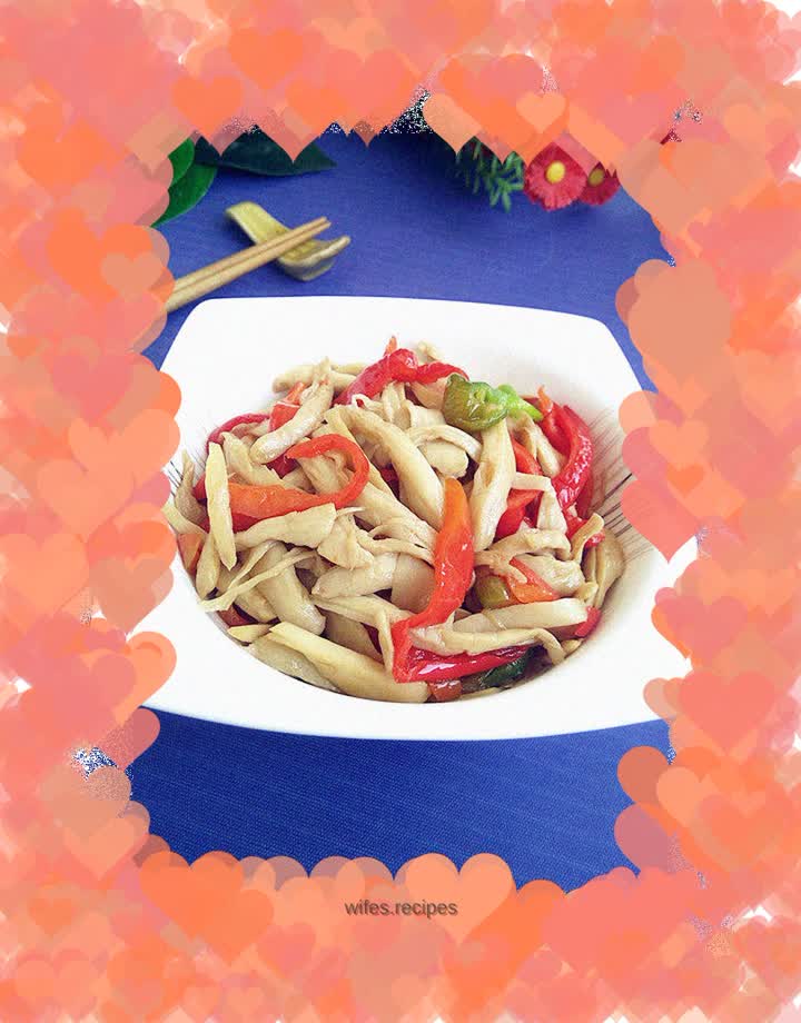 Spicy stir-fried king oyster mushrooms