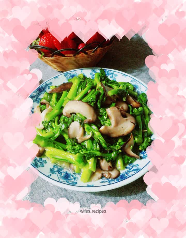 Mushrooms and greens