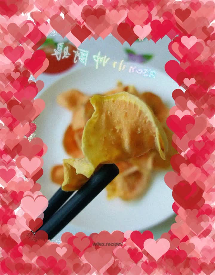 Crispy sweet potato slices, homemade sweet potato slices￣Grilled sweet potato slices