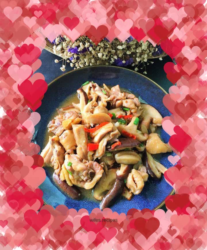 Stir-fried Qingyuan Chicken with Mushrooms