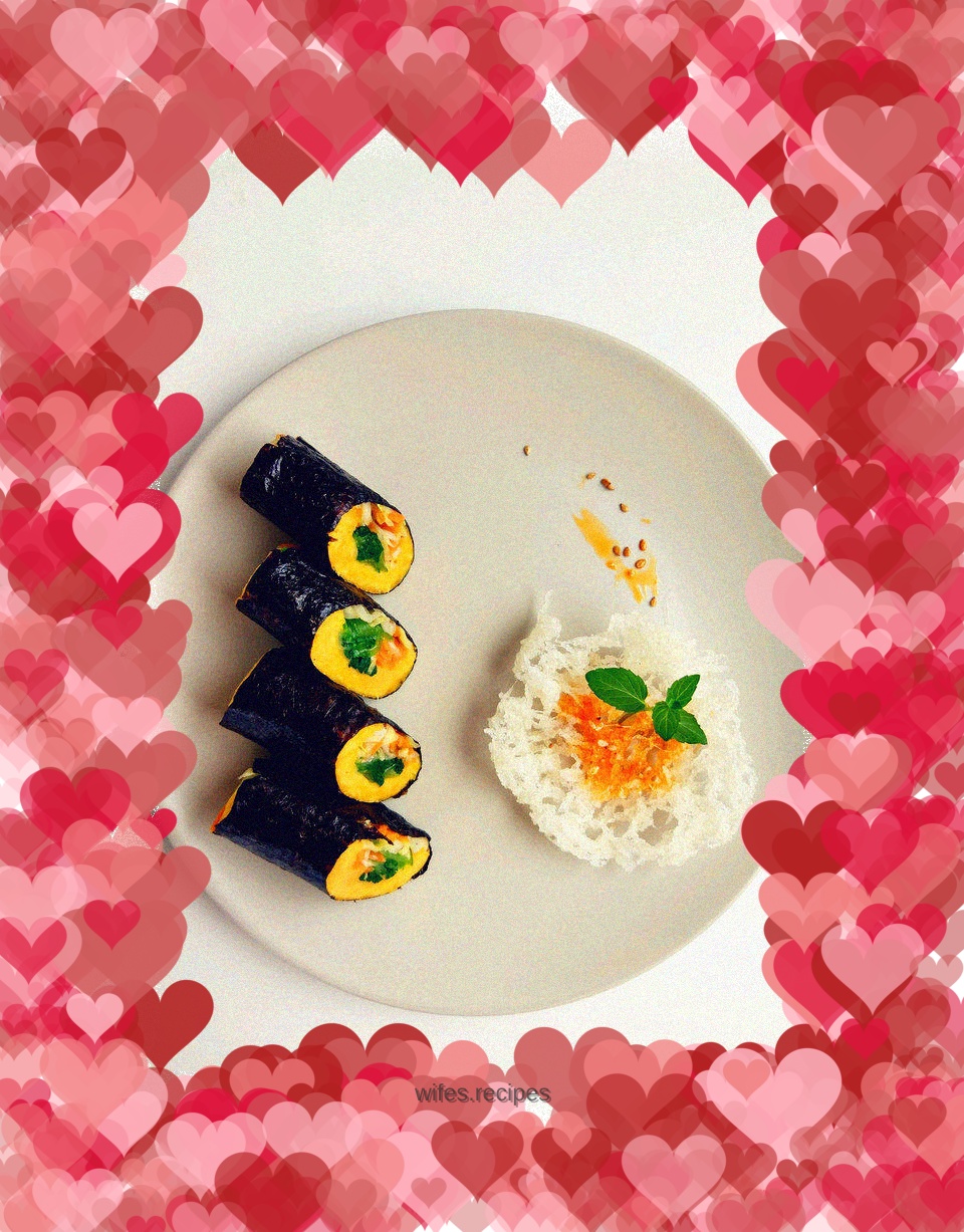 Sweet potato and seaweed rolls