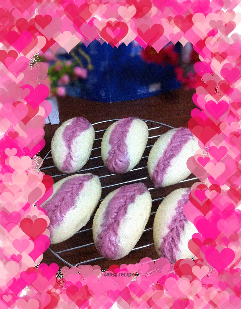 Purple sweet potato lace steamed buns